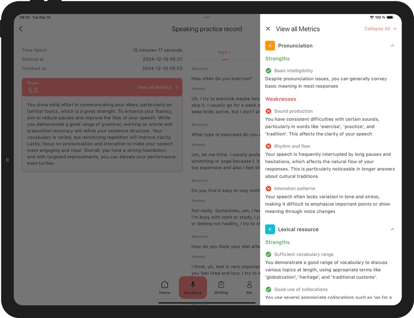 Comprehensive Feedback